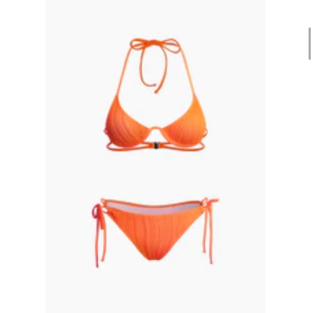 Micas ruched tie halter bikini set